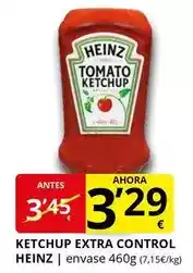 Supermercados MAS Heinz - ketchup extra control oferta