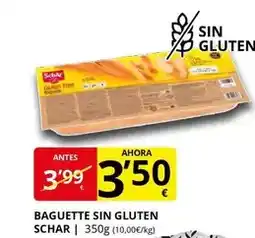 Supermercados MAS Schär - baguette sin gluten oferta