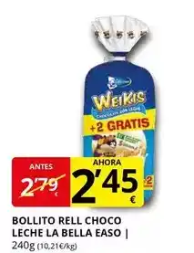 Supermercados MAS Weikis - bollito rell choco leche la bella easo oferta