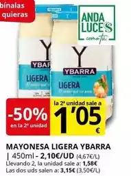 Supermercados MAS Ybarra - mayonesa ligera oferta