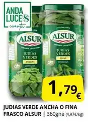 Supermercados MAS Alsur - judias verde ancha o fina frasco oferta