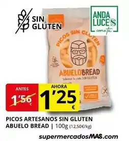 Supermercados MAS Anda - picos artesanos sin gluten oferta
