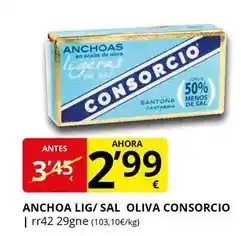 Supermercados MAS Consorcio - anchoa lig/ sal oliva oferta