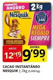 Supermercados MAS Nestlé - cacao instantaneo nesquik oferta