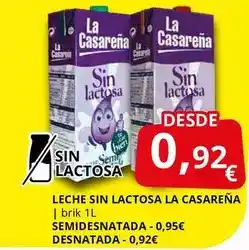 Supermercados MAS La casareña - leche sin lactosa oferta
