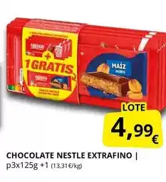 Supermercados MAS Nestlé - chocolate extrafino oferta