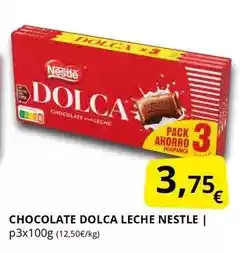Supermercados MAS Nestlé - chocolate dolca leche oferta