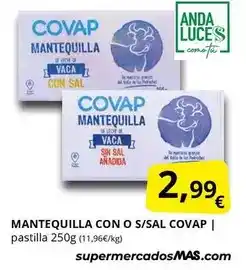 Supermercados MAS Covap - mantequilla con o s/sal oferta