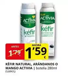 Supermercados MAS Activia - kéfir natural, arandanos o mango oferta