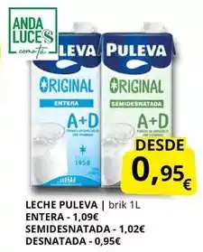 Supermercados MAS Puleva - leche oferta