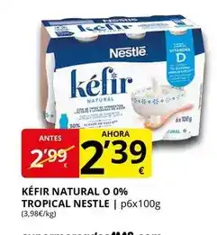 Supermercados MAS Nestlé - kéfir natural o 0% tropical oferta