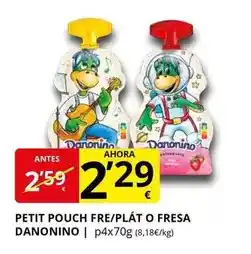 Supermercados MAS Danonino - petit pouch fre/plat o fresa oferta