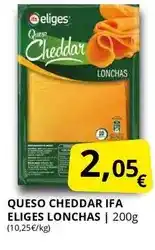 Supermercados MAS Ifa eliges - queso cheddar oferta