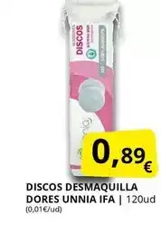 Supermercados MAS Ifa unnia - discos desmaquilla dores oferta