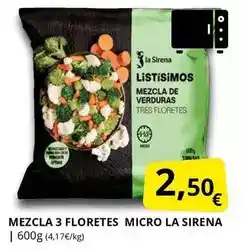 Supermercados MAS La sirena - mezcla 3 floretes micro oferta