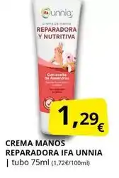 Supermercados MAS Ifa unnia - crema manos reparadora ifa oferta
