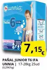 Supermercados MAS Ifa unnia - pañal junior t6 oferta