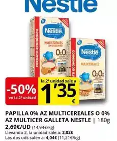 Supermercados MAS Nestlé - papilla 0% az multicereales o 0% az multicer galleta oferta