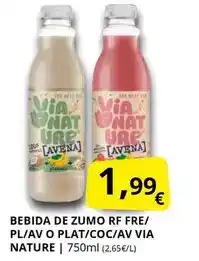 Supermercados MAS Nature - bebida de zumo rf fre/ pl/av o plat/coc/av via oferta