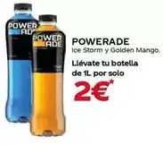 Supermercados MAS Powerade - ice storm y golden mango oferta