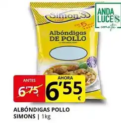 Supermercados MAS Simon's - albondigas pollo oferta