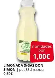 Supermercados MAS Don simón - limonada s/gas oferta
