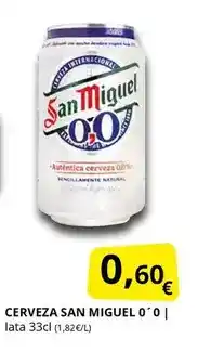 Supermercados MAS San miguel - cerveza oferta