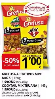 Supermercados MAS Grefusa - aperitivos mrc oferta