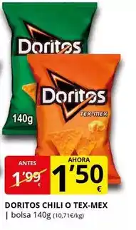 Supermercados MAS Doritos - doritos chili o tex-mex oferta