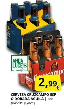 Supermercados MAS Anda - cerveza cruzcampo esp o dorada águila oferta