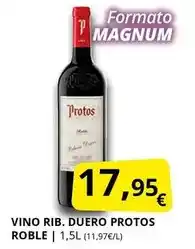 Supermercados MAS Magnum - vino rib. duero protos roble oferta