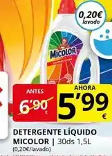 Supermercados MAS Micolor - detergente líquido oferta