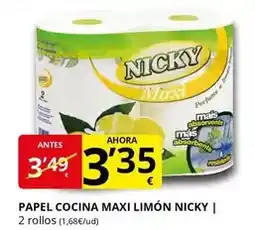 Supermercados MAS Nicky - papel cocina maxi limon oferta