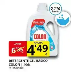 Supermercados MAS Colon - detergente gel básico oferta