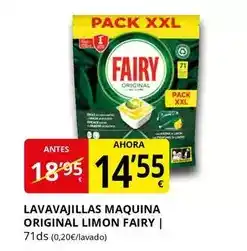 Supermercados MAS Fairy - lavavajillas maquina original limon oferta