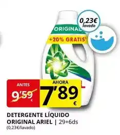 Supermercados MAS Ariel - detergente líquido original oferta
