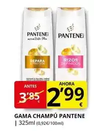 Supermercados MAS Pantene - gama champú oferta