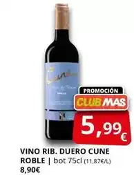 Supermercados MAS Mas - vino rib. duero cune roble oferta