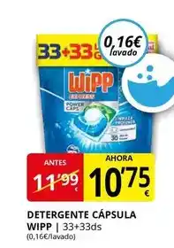 Supermercados MAS Wipp - detergente capsula oferta
