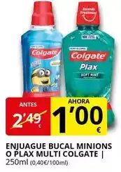 Colgate - enjuague bucal minions o plax multi