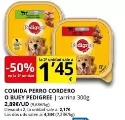 Supermercados MAS Pedigree - comida perro cordero o buey oferta