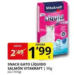 Supermercados MAS Vitakraft - snack gato liquido salmon oferta