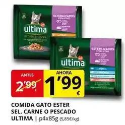 Supermercados MAS Última - comida gato ester sel. carne o pescado oferta