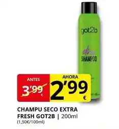 Supermercados MAS Got2b - champu seco extra fresh oferta