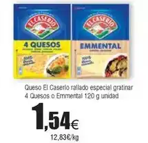 FROIZ El caserío - queso rallado especial gratinar 4 quesos o emmental oferta