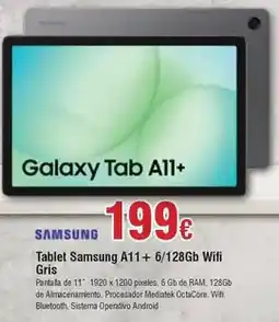 FROIZ Samsung - tablet a11+ 6/128gb wifi gris oferta