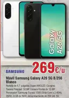 FROIZ Samsung - móvil galaxy a26 5g 8/256 oferta