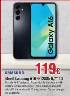 FROIZ Samsung - móvil a16 4/128gb 6,7 4g oferta