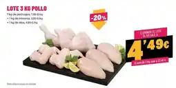 AhorraMas Lote 3 kg pollo oferta