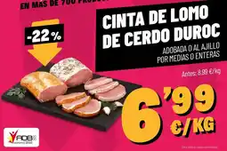 AhorraMas Duroc - cinta de lomo de cerdo duroc oferta
